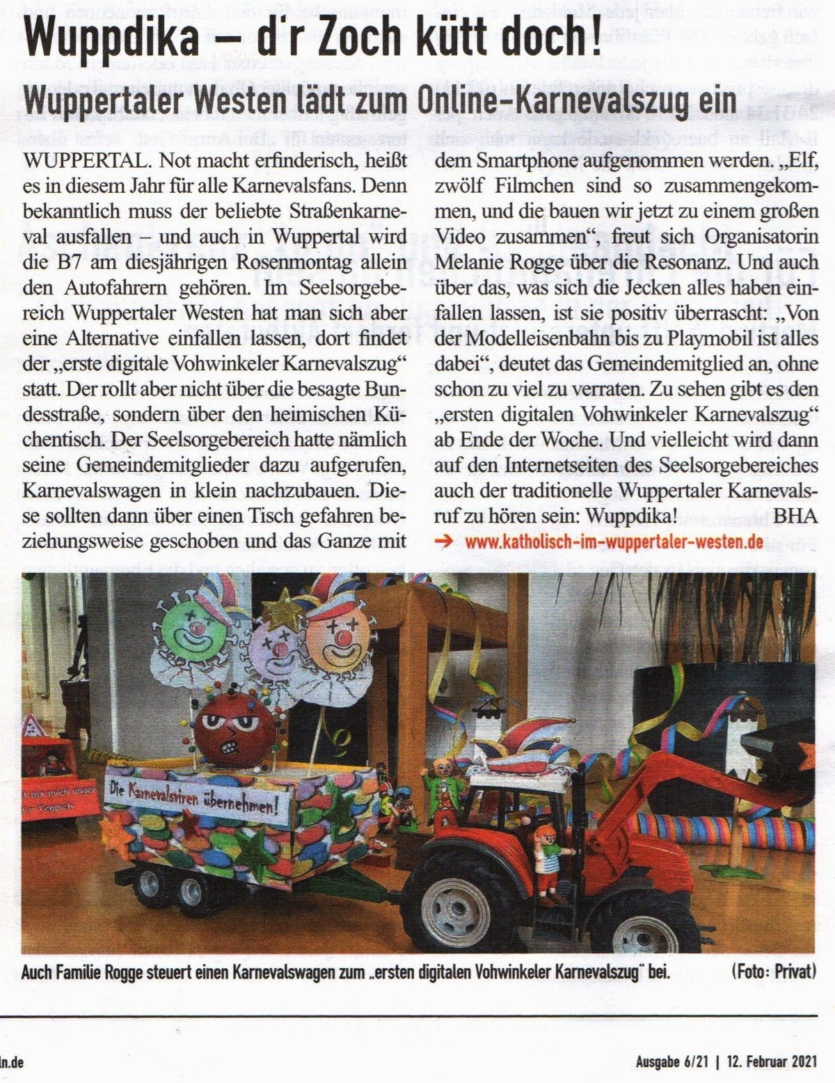 Karnevalzug 2021 (c) Kirchenzeitung im Erzbistum Köln