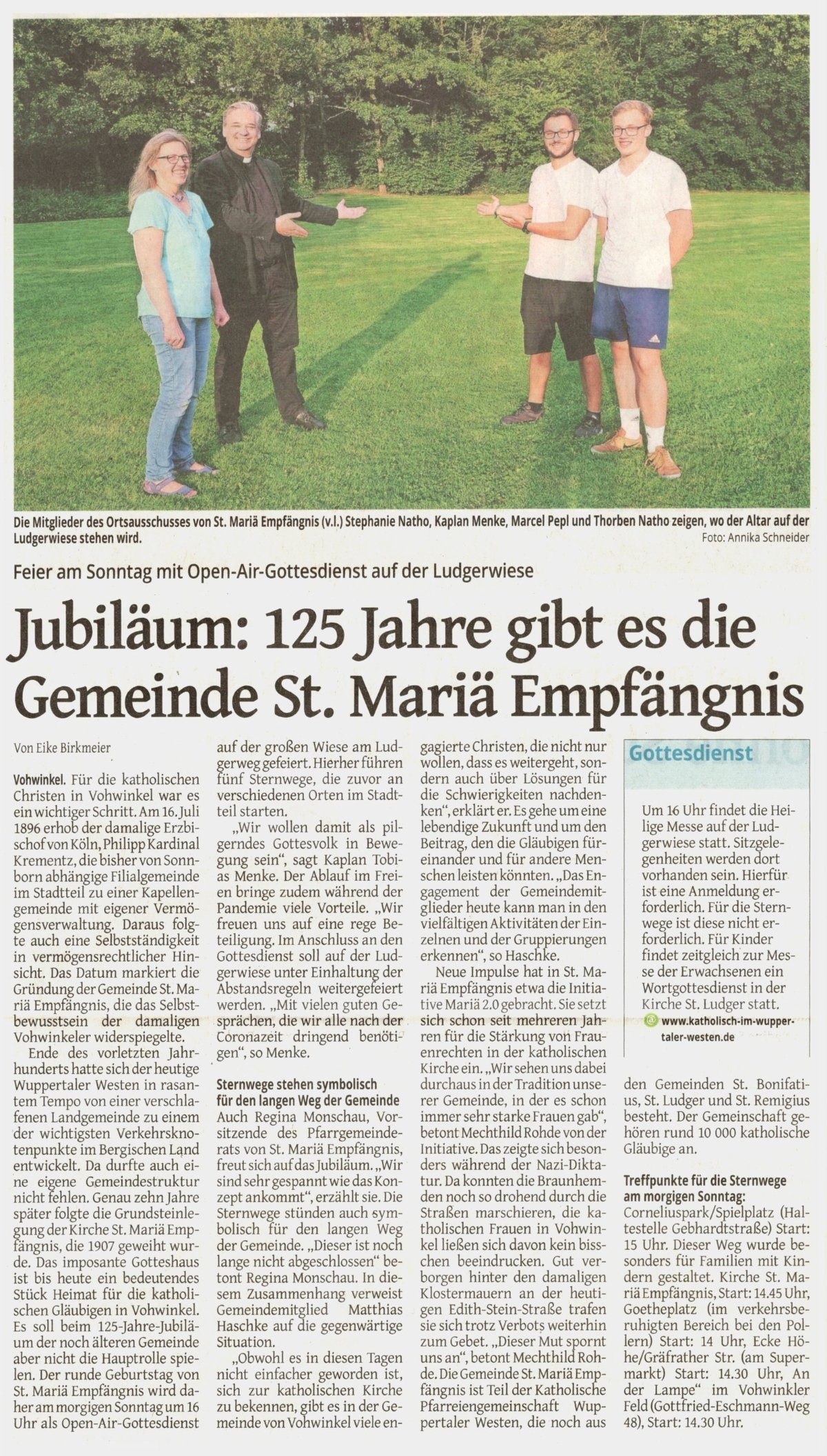 125 Jahre Gemeinde St. Mariä Empfängnis (c) WZ Wuppertal