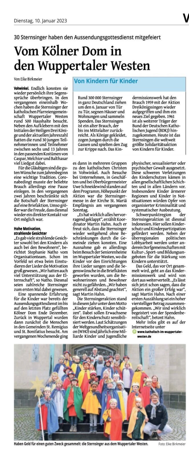 WZ-Artikel vom 10.01.2023 (c) Eike Birkmeier