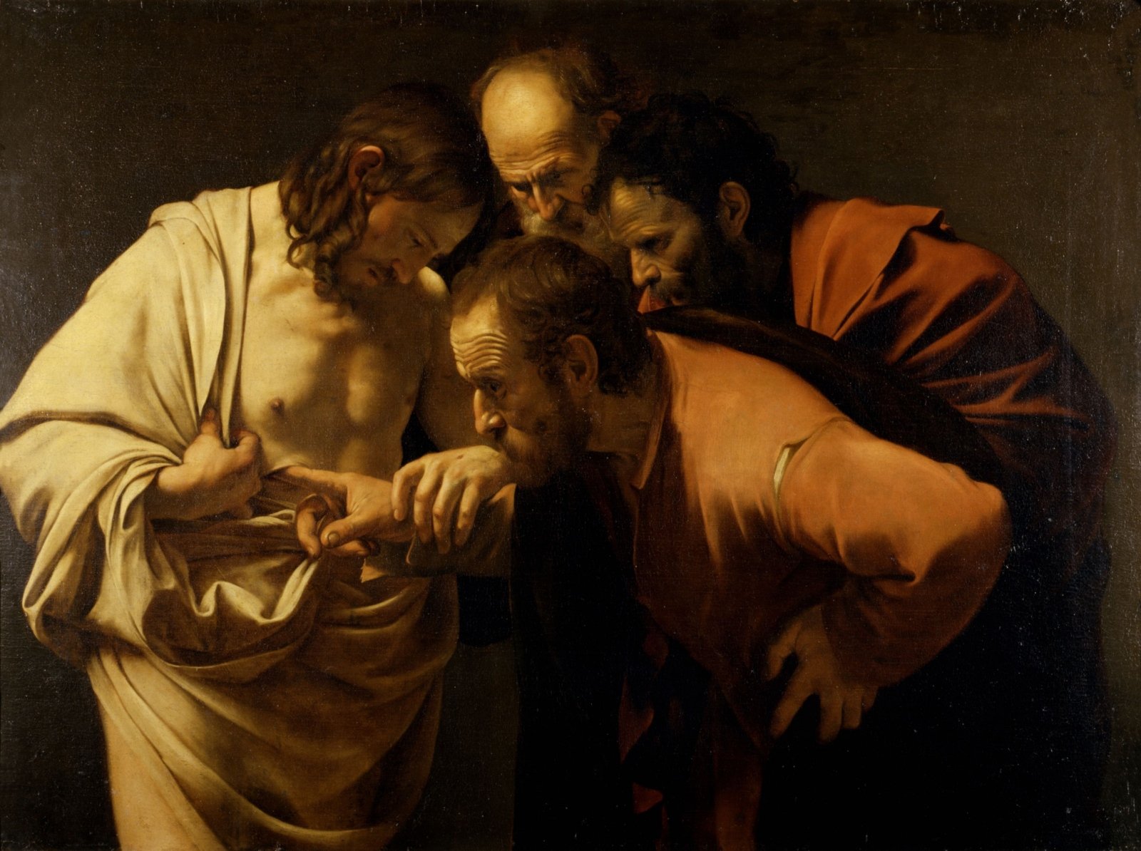 Der-ungläubige-Thomas (c) Caravaggio, Michelangelo Merisi da; Pfarrbriefservice.de