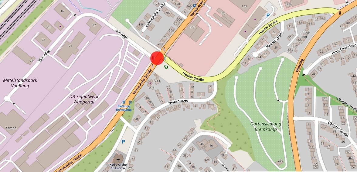 Treffpunkt Radwallfahrt am 1. Mai um 6.30 Uhr (c) osm.org / M. Kerk