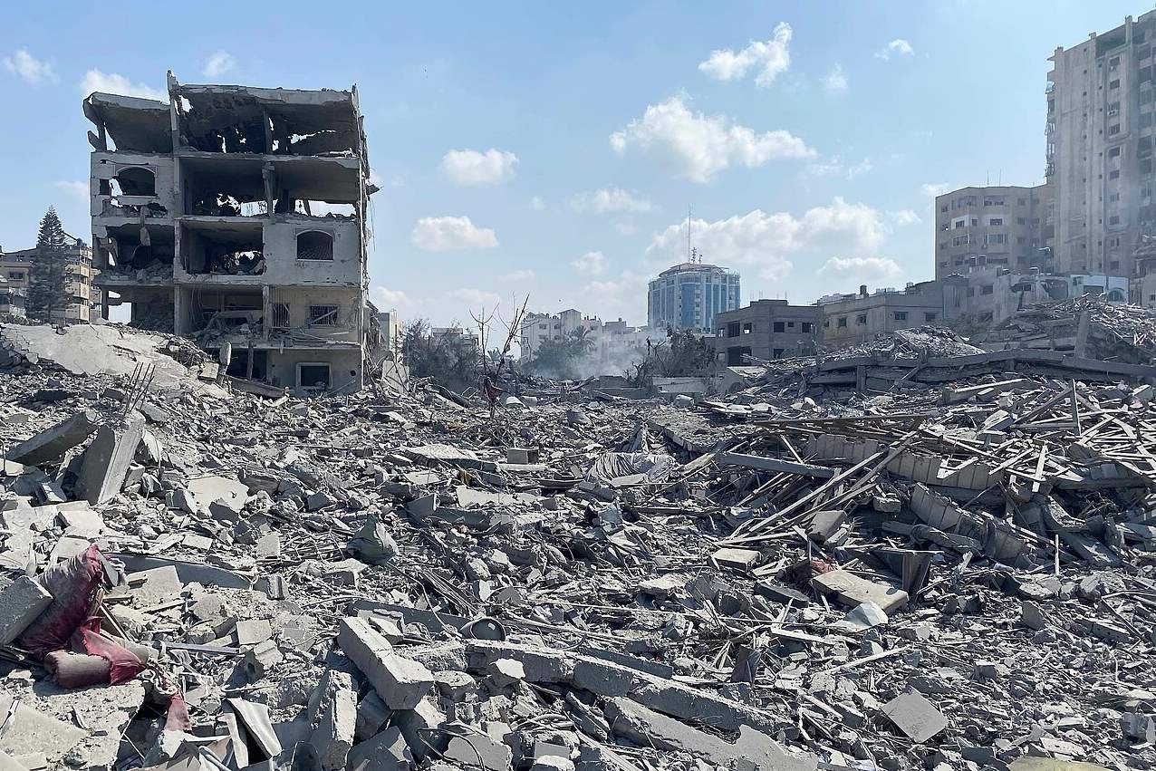 Damage_in_Gaza_Strip_during_the_October_2023_-_29 (c) Palestinian News & Information Agency (Wafa) in contract with APAimages, CC BY-SA 3.0, via Wikimedia Commons