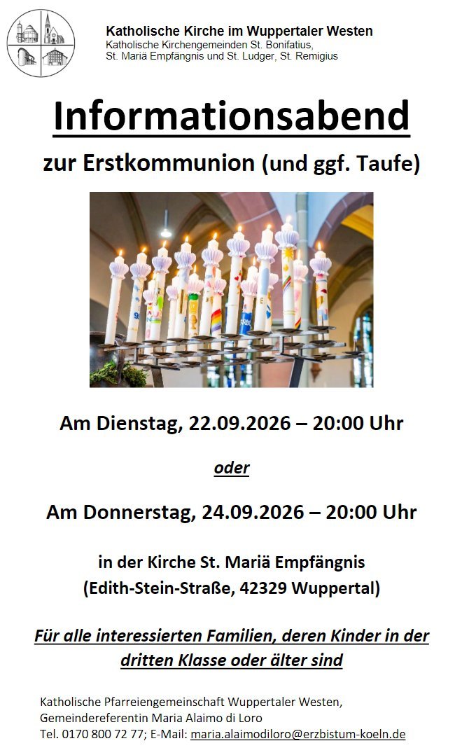 Infotreffen Erstkommunion 2027