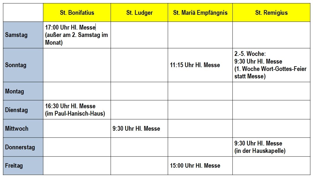 Tabelle Gottesdienste ab Sept24
