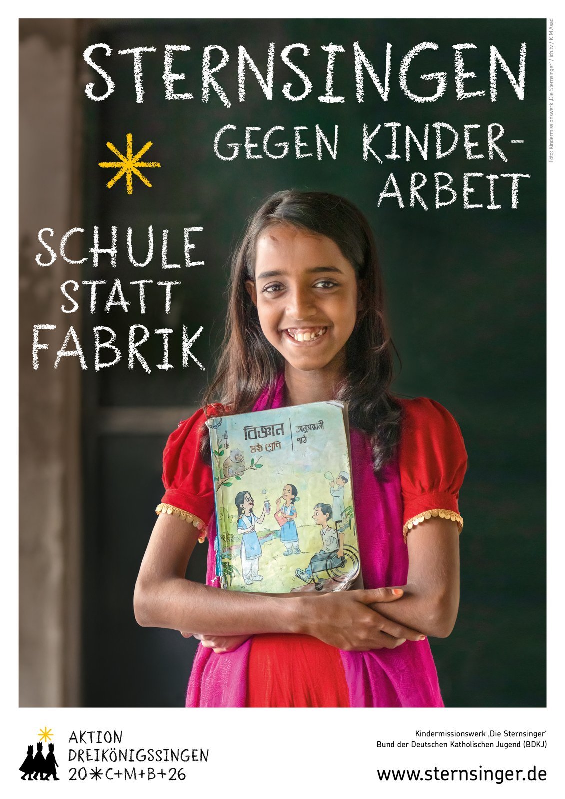 Plakat Sternsingen 2026 (c) K M Asad ich.tv / Kindermissionswerk