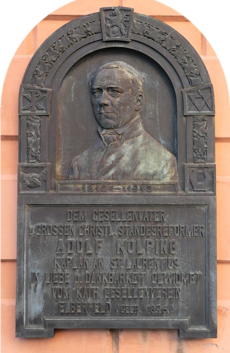 Adolf-Kolping-Gedenktafel an der Laurentiuskirche (c) M. Kerk